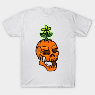 skull with flower T-Shirt
